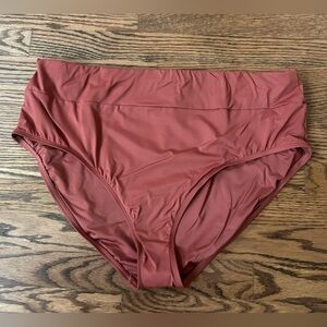 La Blanca Women’s Swim Bottoms Size 20W In Red/Brown New With Hygienic Liner
